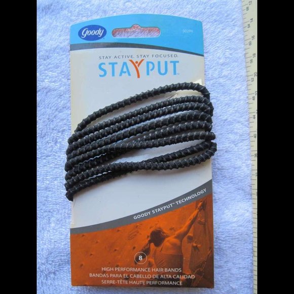 8 Goody High Performance Stayput Hair Bands Slideproof Elastics Secure Hold - Picture 5 of 7